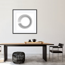 Impresión de arte moderno minimalista en negro y b