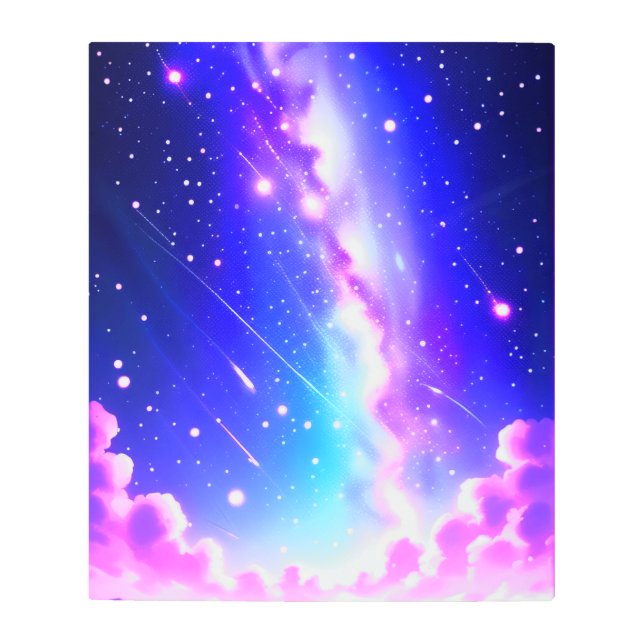 Impresión de arte mural Metalizado en galaxia azul (Anverso)