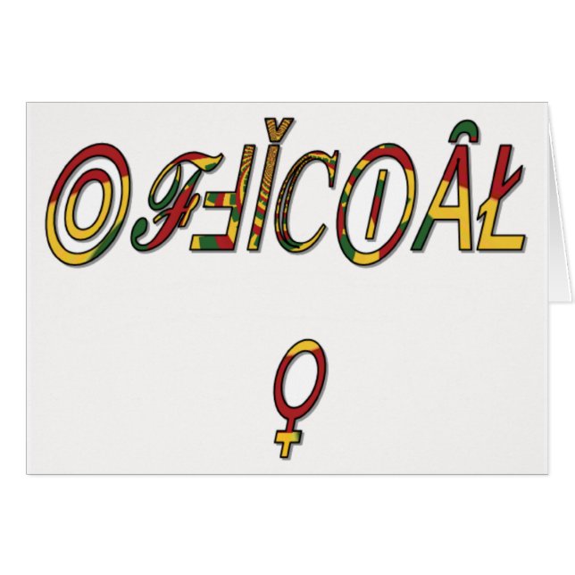 Impresión de arte "OFICIAL" de símbolo femenino in (Anverso (Horizontal))