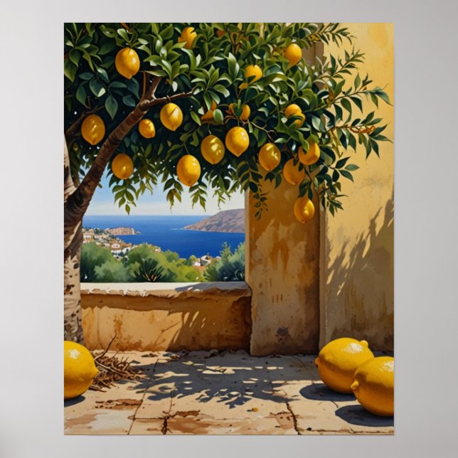 Impresión de arte paisajístico de árbol Naranja me (Frente)