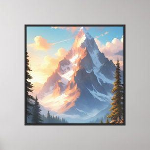 Impresión de arte paisajístico del Lago de montaña