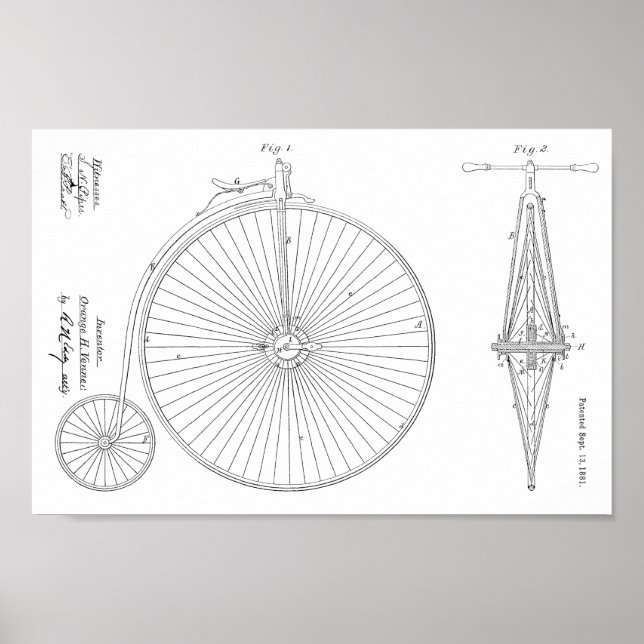 Impresión de arte para diseño de bicicletas de alt (Frente)