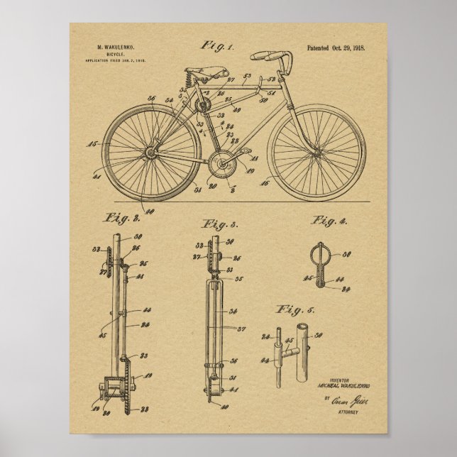 Impresión de arte para diseño de bicicletas sin ca (Frente)