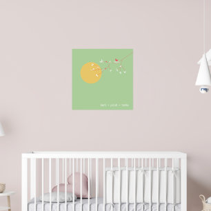 Impresión de Arte para Guardería de Bebé Familia d