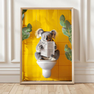 Impresión de Arte para Pared del Baño de Koala, Ar