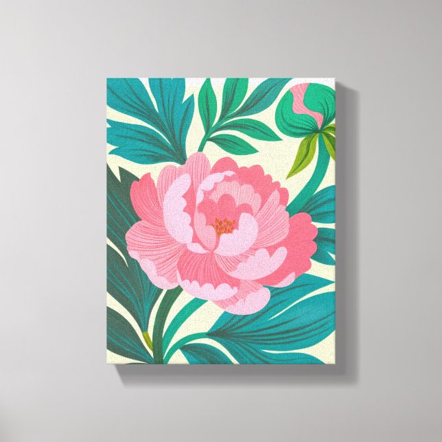 Impresión de arte peony Blossom con estilo (Anverso)