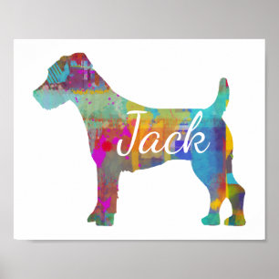 Impresión de arte personalizada Jack Russell Terri