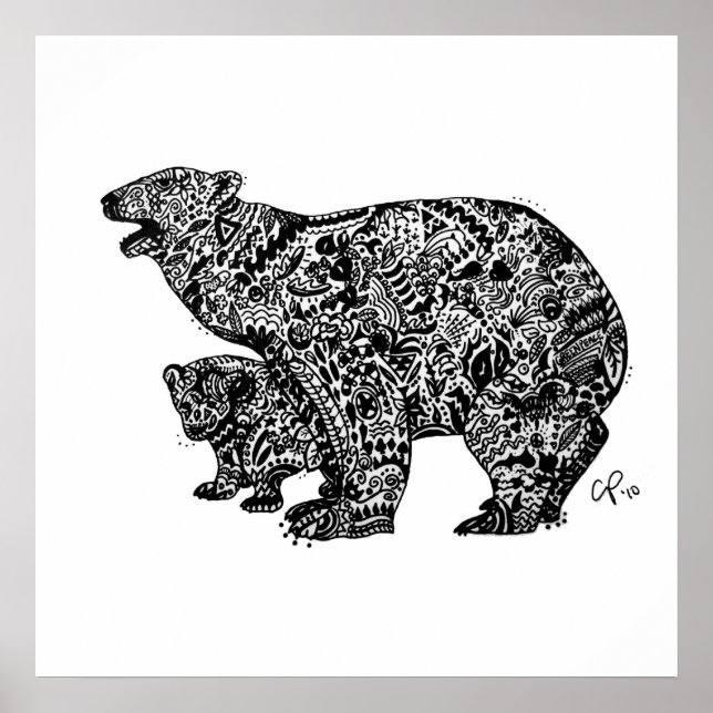Impresión de arte Personalizado de oso polar expre (Frente)