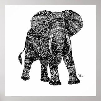 Impresión de arte Personalizado elefante