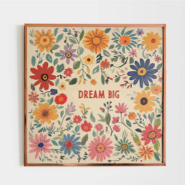 Impresión de arte Personalizado floral bohemio