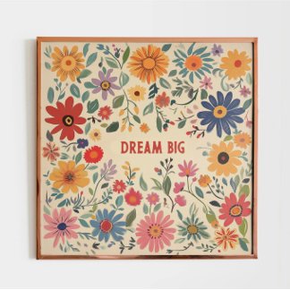 Impresión de arte Personalizado floral bohemio