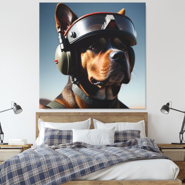 IMPRESIÓN DE ARTE PILOTO DEL PERRO DE LA PARTE SUP (Insitu(Dormitorio))