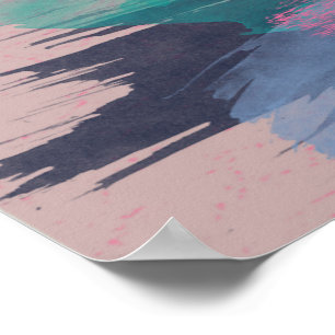 Impresión de arte, pintura de flor rosa