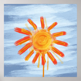 Impresión de arte, pintura de sol