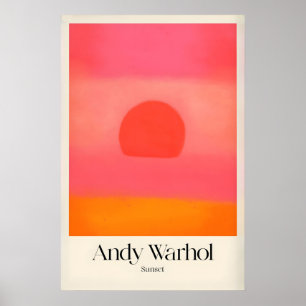 Impresión de arte pop de Andy Warhol Sunset Pink O