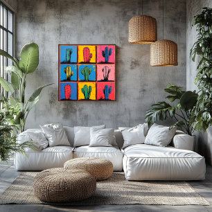 Impresión de Arte Pop de Cactus Vibrante para un T