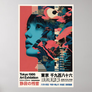 Impresión de arte pop japonés retro Tokio 1986 Exp