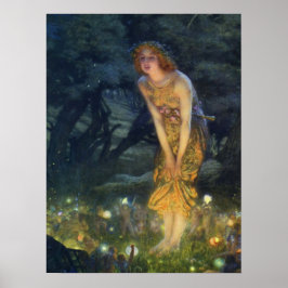 Impresión de arte pre-raphaelita en la víspera del
