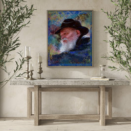 Impresión de arte Rebbe Menachem Schneerson Giclee