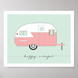 Impresión de arte Rosa Happy Camper 8 x 10