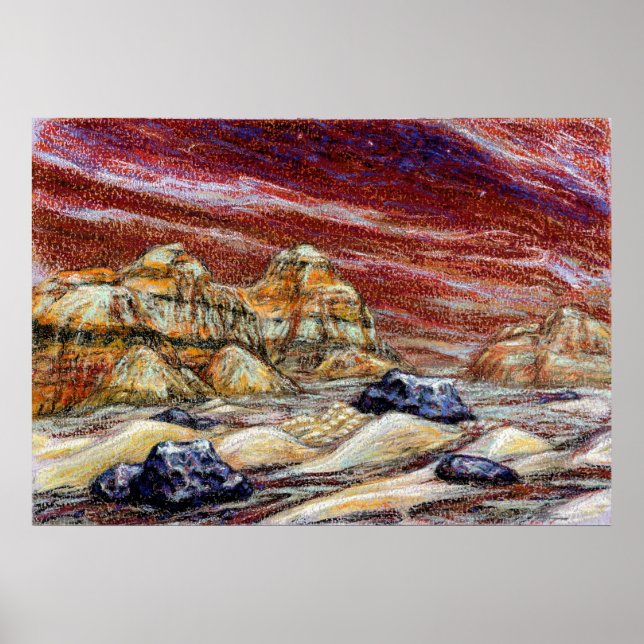 Impresión de arte sobre el planeta rojo (Frente)