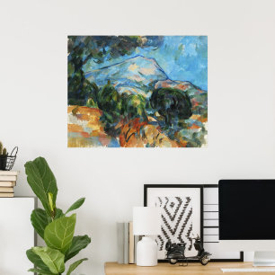 Impresión de arte vintage de Cezanne Monte Sainte-
