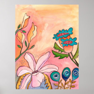 Impresión de artista de tinta de Gouache Garden su