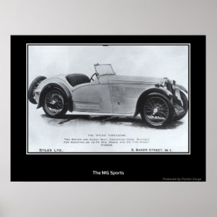 Impresión de automóvil deportivo de los años 30