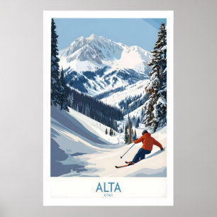 Impresión de aventura de esquí en Alta Utah - Wasa