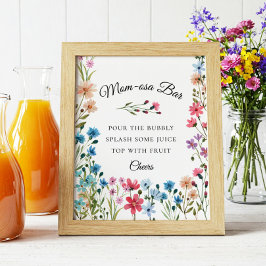 Impresión de Baby Shower de Wildflower Mom-osa