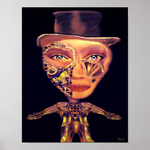 Impresión de bailarín de grietas