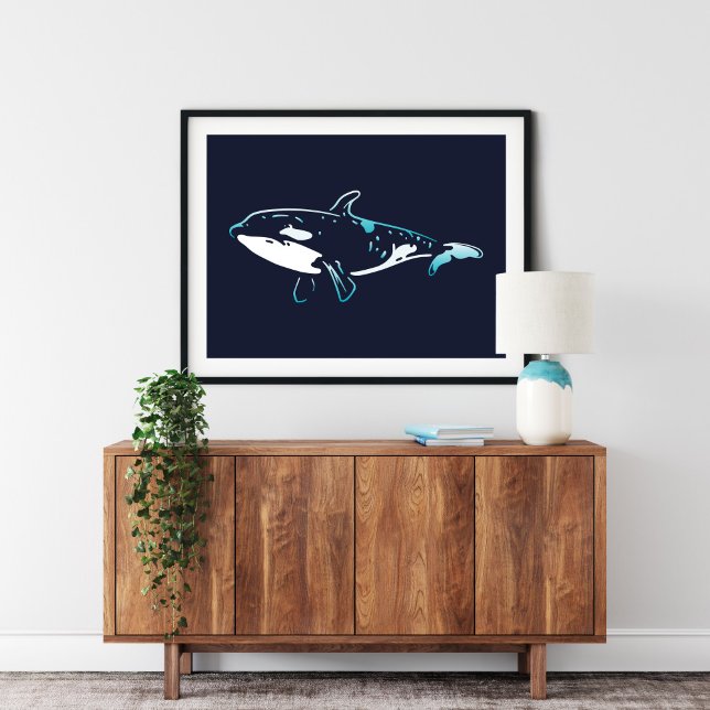 Impresión de ballenas asesina | Impresión de pared (Killer Whale Print | Killer Whale Wall Print by TinkPrints)