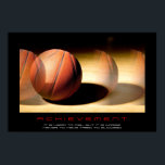 Impresión de Baloncesto de Logro Motivacional Únic<br><div class="desc">Me Encanta Este Juego. Popular Deportes - Imagen de la pelota de baloncesto.</div>