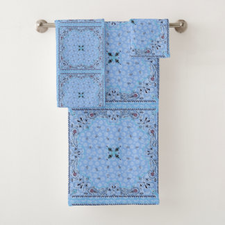 Impresión de Bandana Azul Paisley Occidental