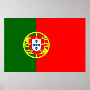 Impresión de bandera de Portugal, papel Poster de 