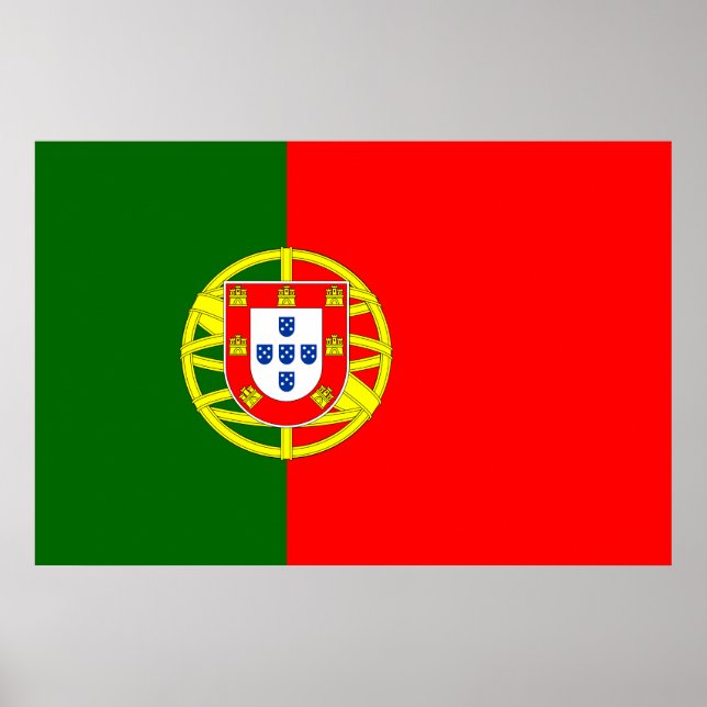 Impresión de bandera de Portugal, papel Poster de  (Frente)
