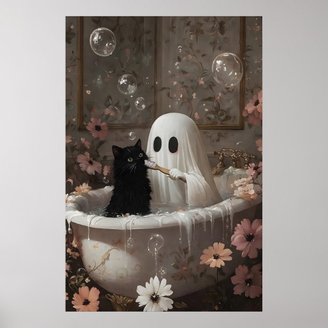 Impresión de bañera de fantasma cepillando los die (Frente)