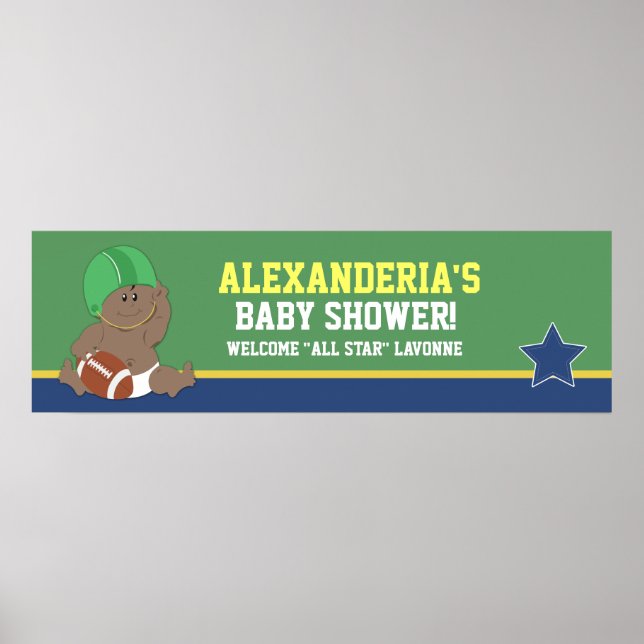 Impresión de banner de Baby Shower para Personaliz (Frente)