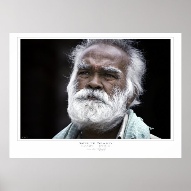 Impresión de barba blanca (Frente)