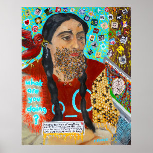 Impresión de barba de abeja de Twitter