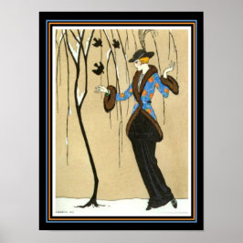 Impresión de barbier Deco "Beauty & the Sparrow" 1