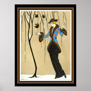 Impresión de barbier Deco "Beauty & the Sparrow" 1