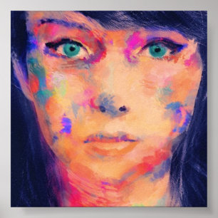 Impresión de Bella Artes de Chica colorido