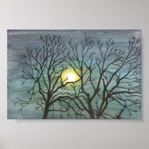 Impresión de Bella Artes de la luna completa