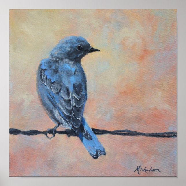 Impresión de Bella Artes Mountain Bluebird (Frente)