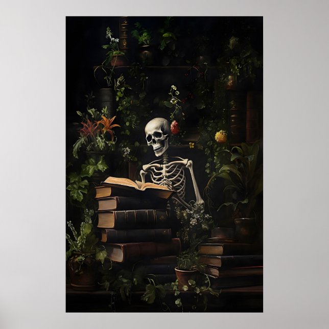 Impresión de Biblioteca de Esqueleto Botánico, Dar (Frente)