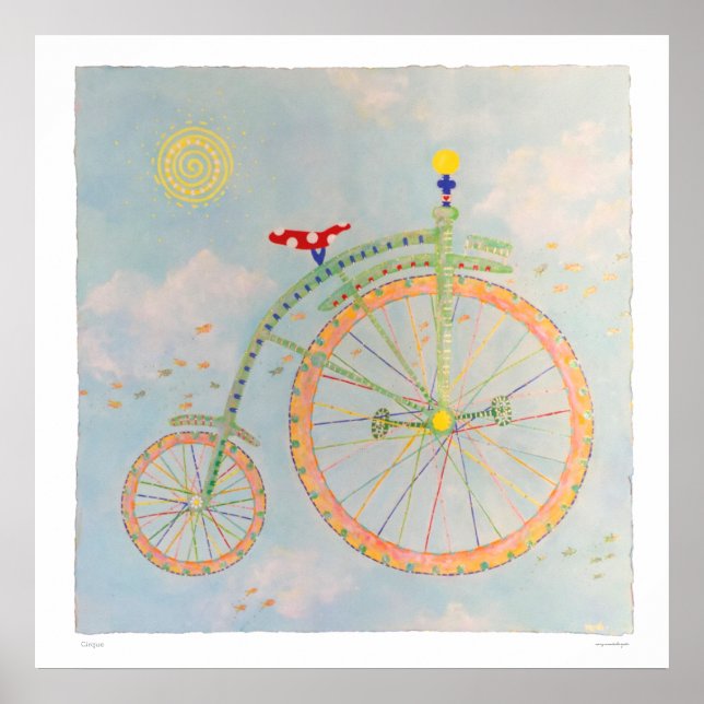 Impresión de bicicleta de circo (Frente)