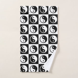 Impresión de bloques en Zen Yin-yang en blanco neg