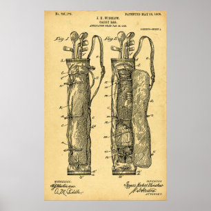 Impresión de bolsa de Caddie de la época 1905