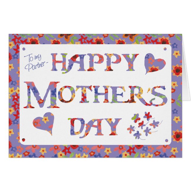 Impresión de bonito malva para el Día de la Madre (Anverso (Horizontal))